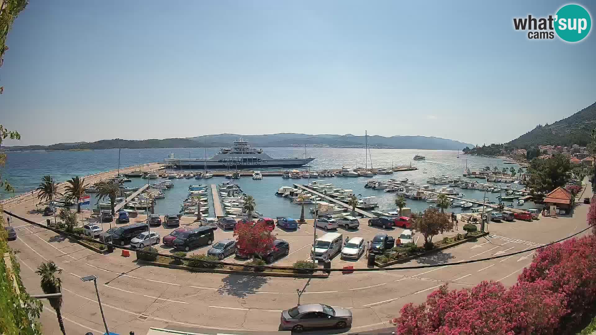 Webcam Orebić Uferpromenade – Fähre nach Korčula Live