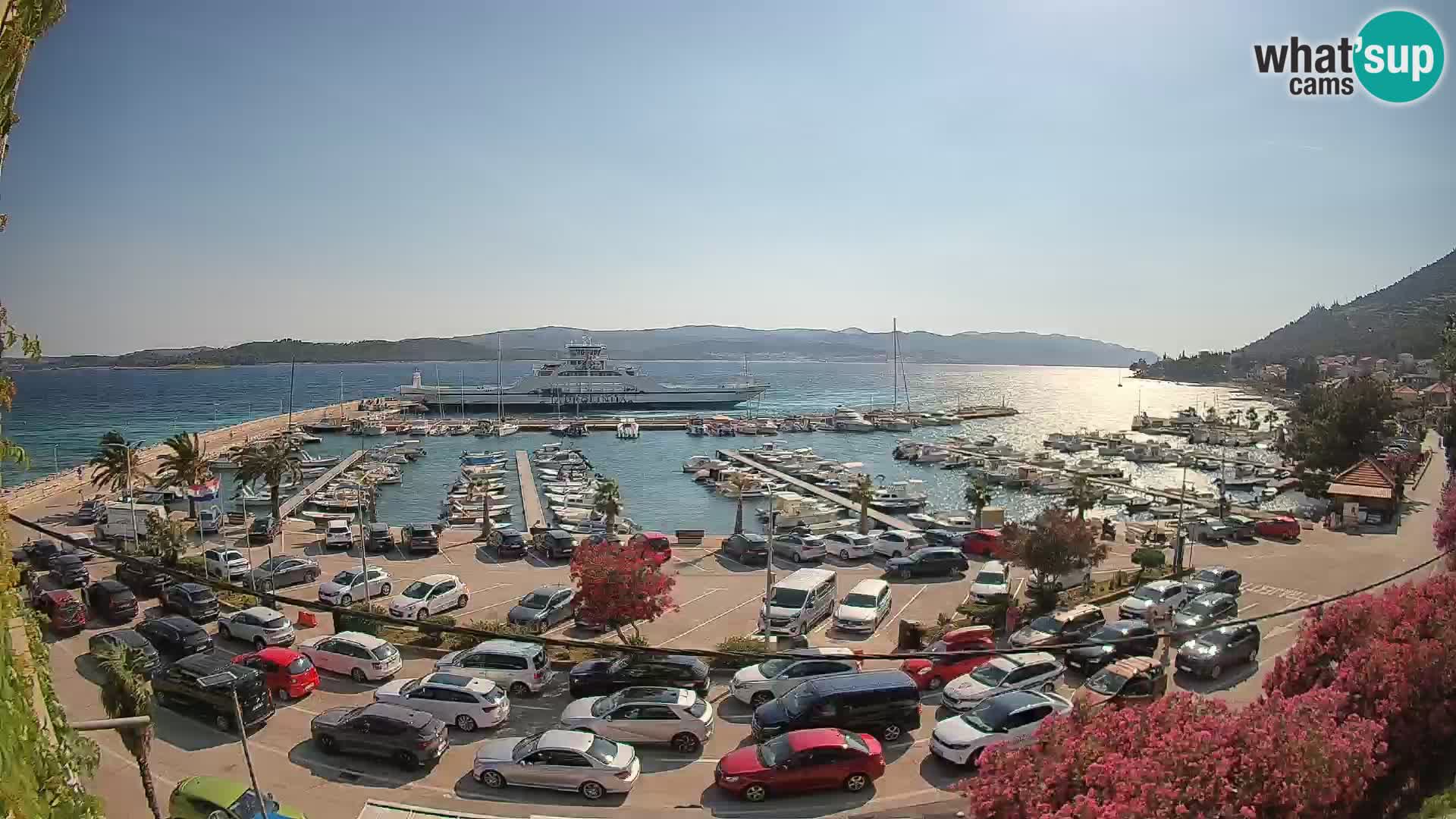 Webcam Orebić Riva – Ferry a Korčula en vivo