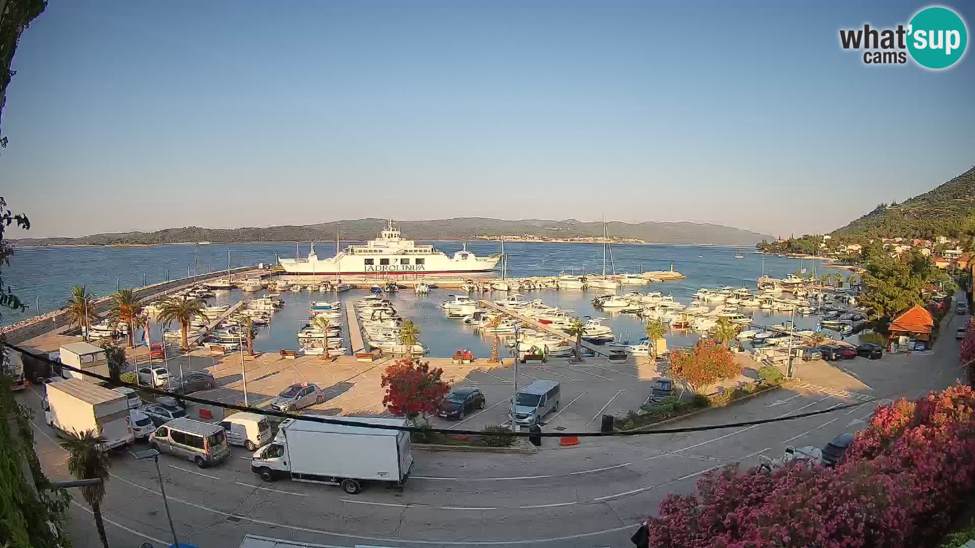 Webcam Orebić Riva – Ferry a Korčula en vivo
