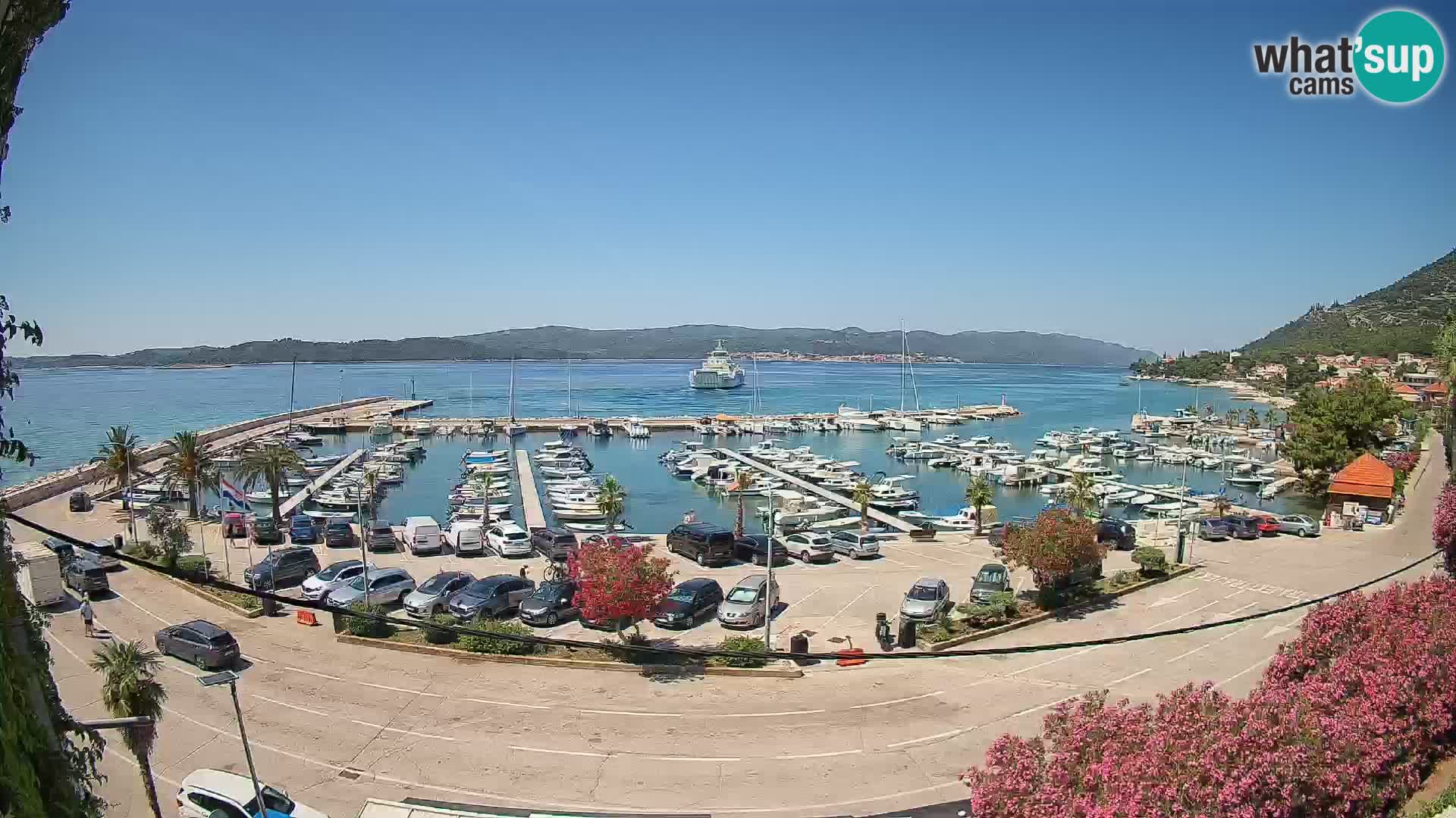 Webcam Orebić Uferpromenade – Fähre nach Korčula Live