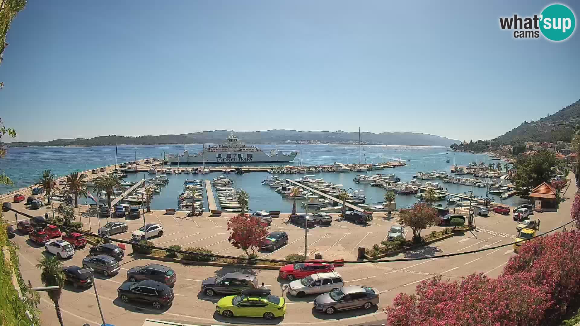 Webcam Orebić Riva – Ferry a Korčula en vivo