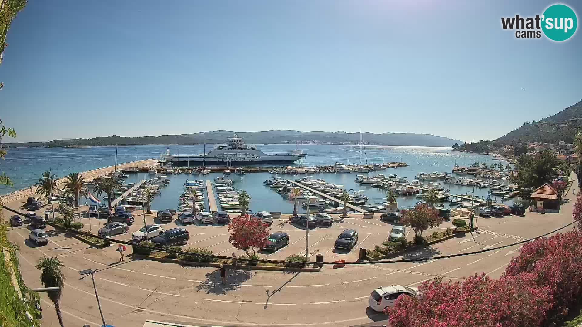 Spletna kamera Orebić Riva – Trajekt za Korčulo v živo