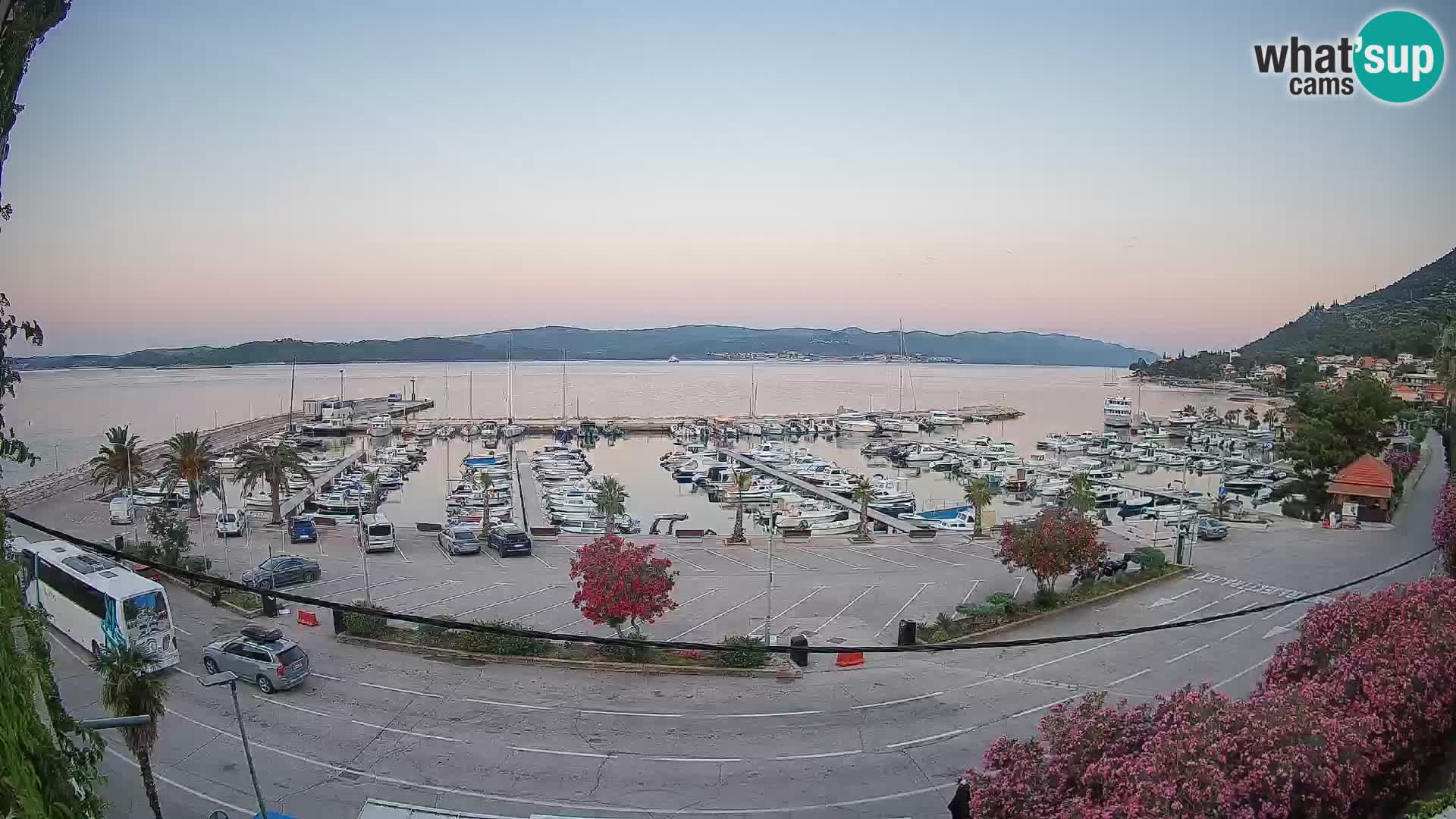 Webcam Orebić Uferpromenade – Fähre nach Korčula Live
