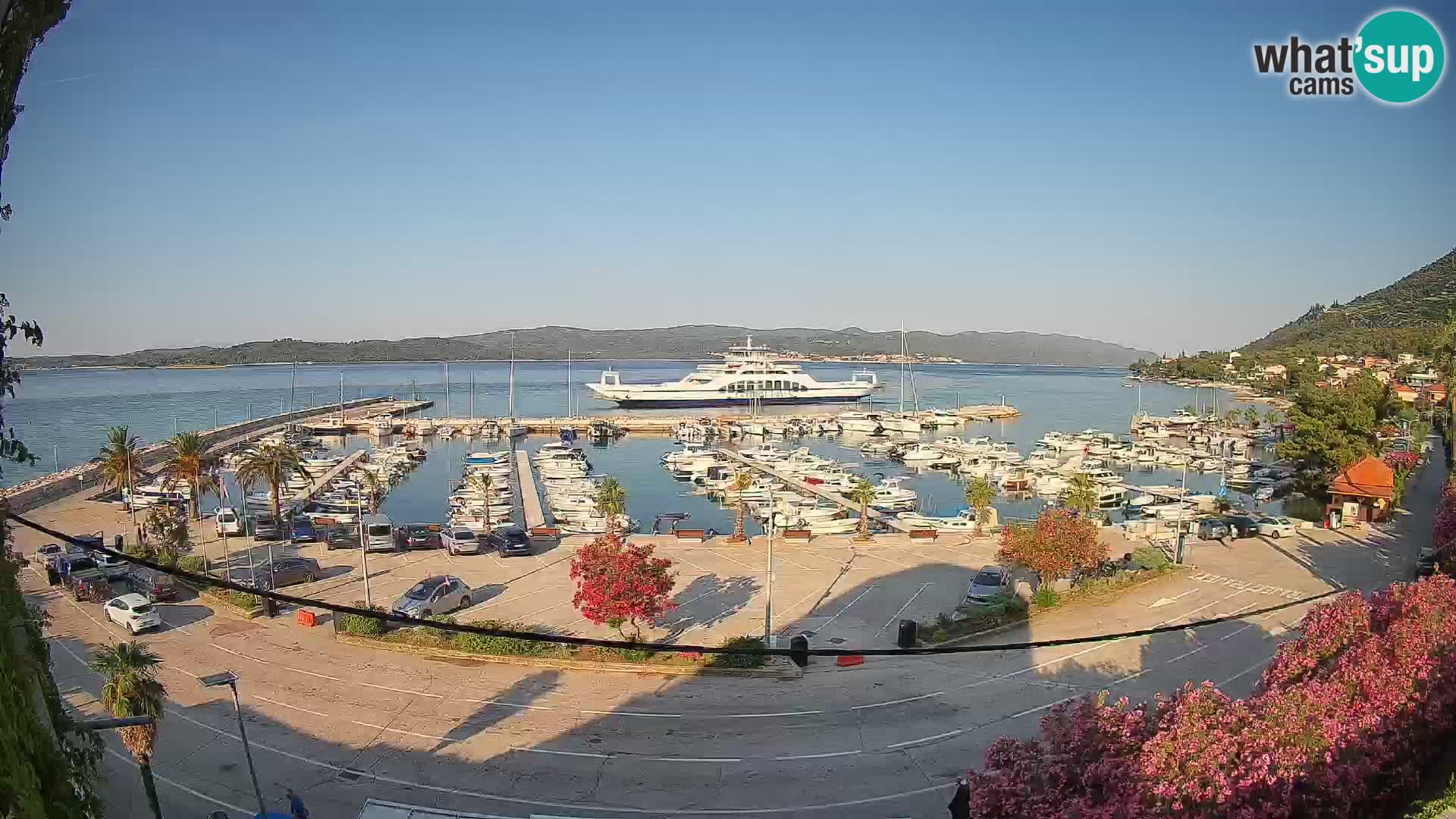 Webcam Orebić Riva – Ferry a Korčula en vivo
