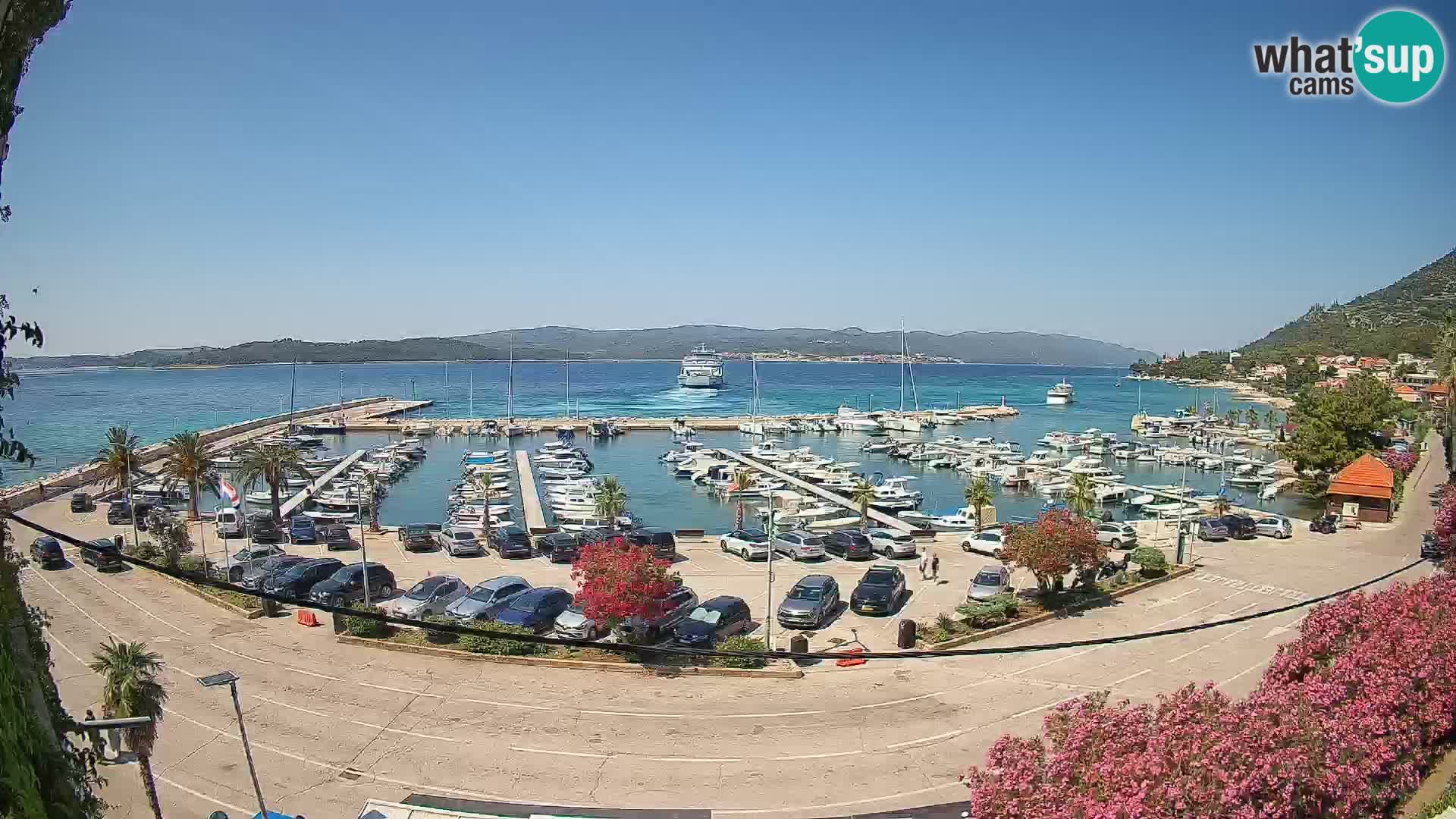 Webcam Orebić Riva – Ferry a Korčula en vivo