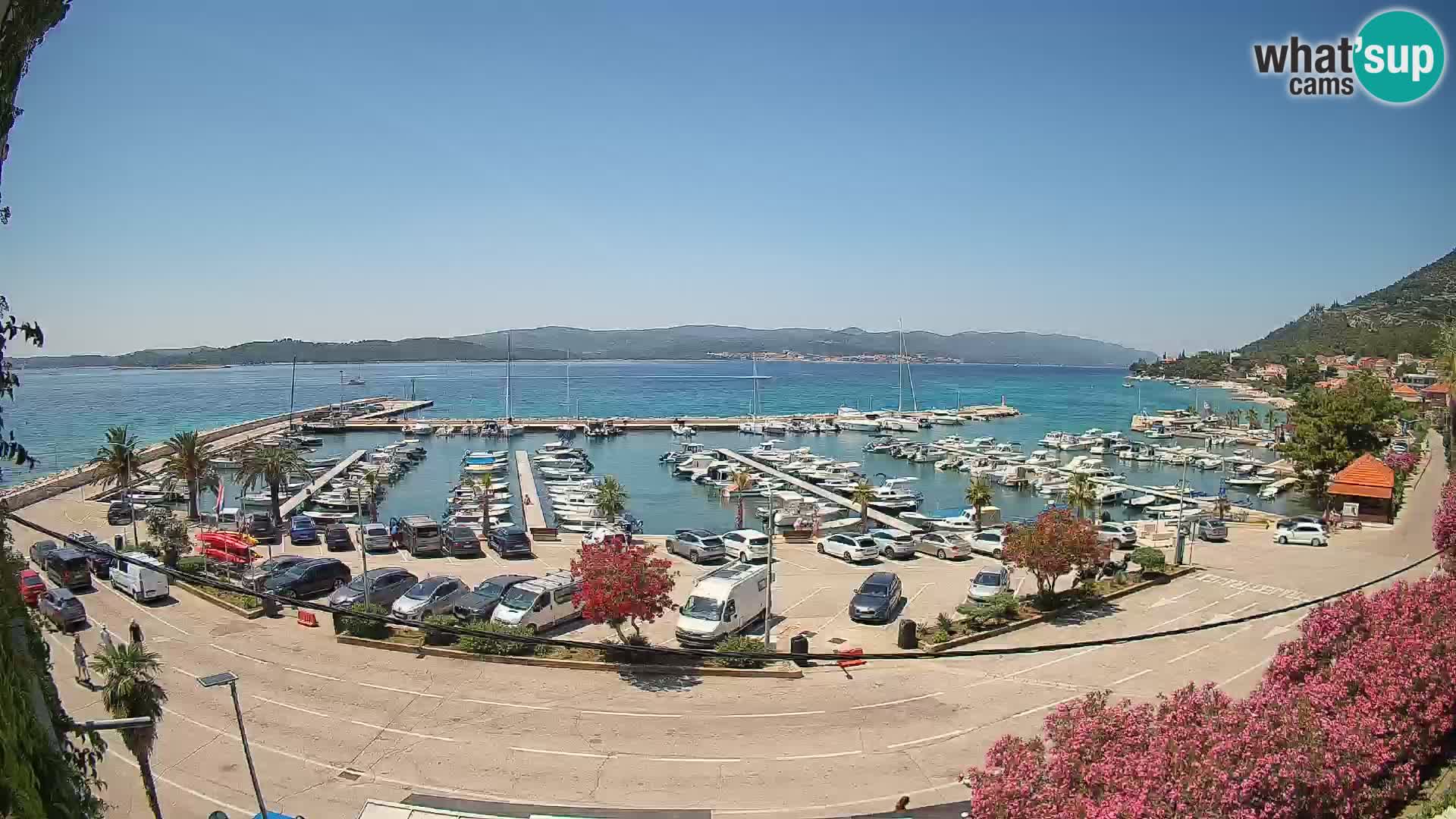 Webcam Orebić Uferpromenade – Fähre nach Korčula Live