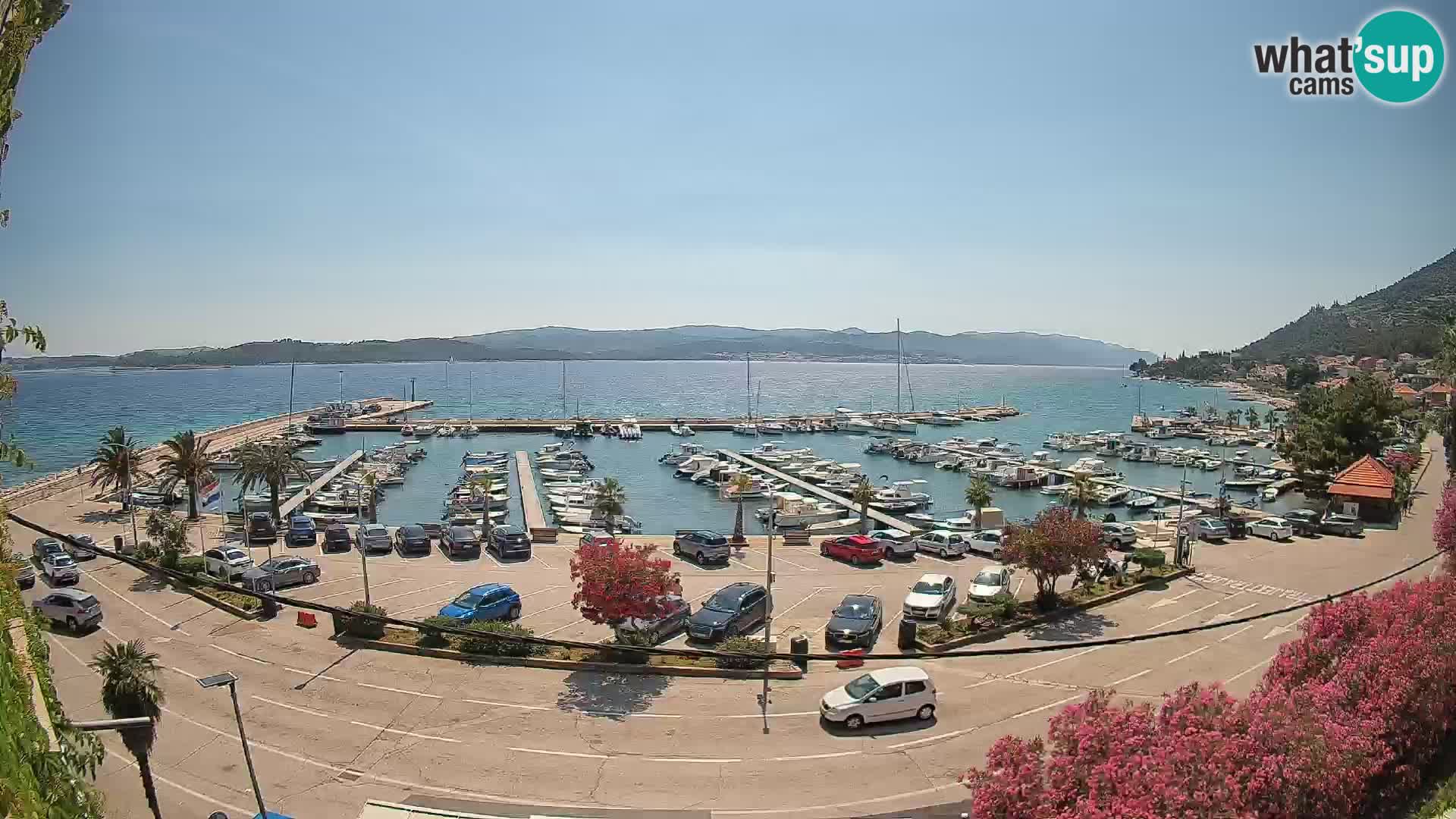 Webcam Orebić Uferpromenade – Fähre nach Korčula Live