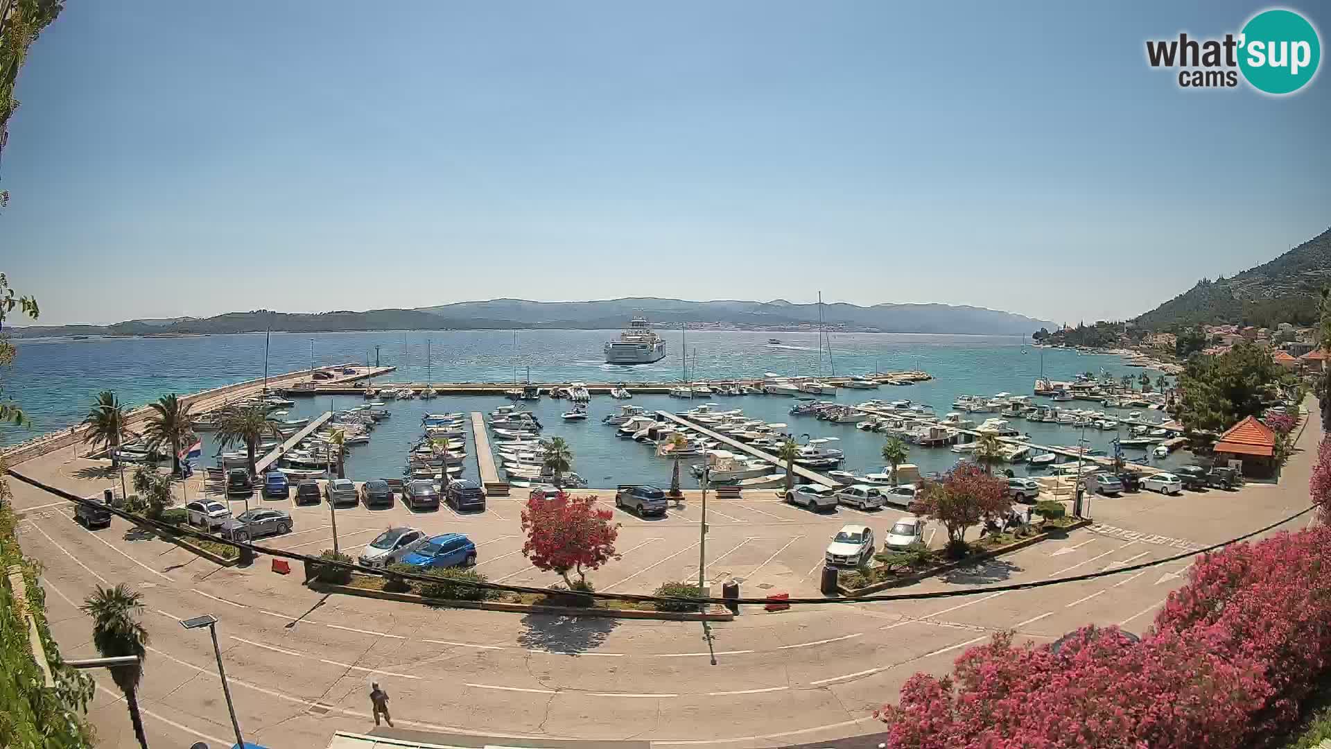 Webcam Orebić Riva – Ferry vers Korčula en direct