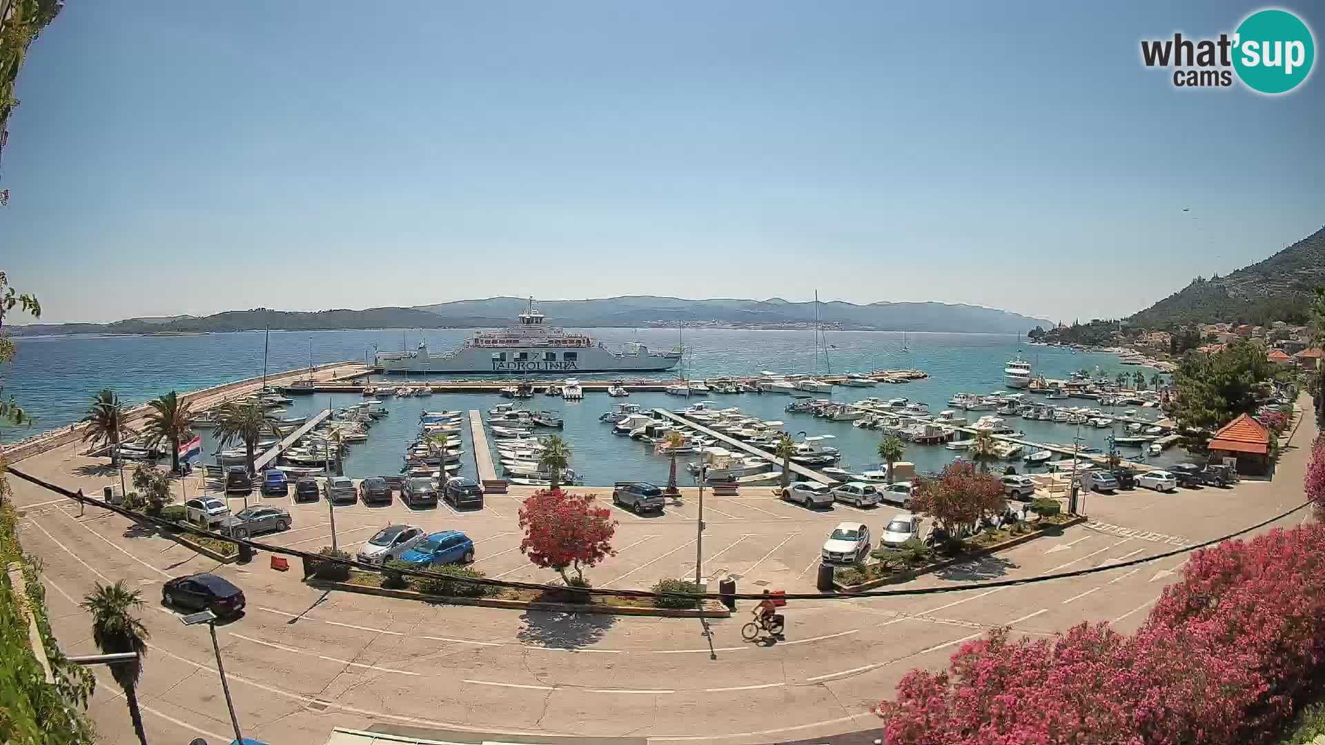 Web kamera Orebić Riva – Trajekt za Korčulu uživo