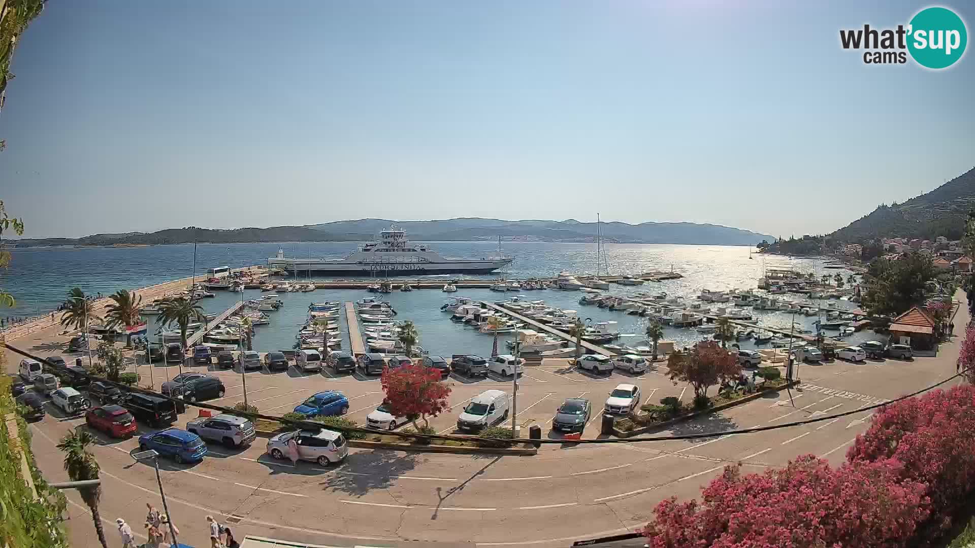 Webcam Orebić Riva – Ferry to Korčula Live