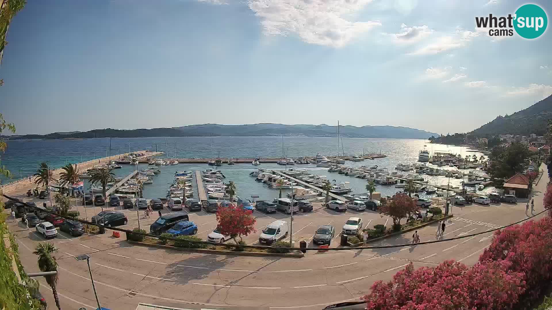Webcam Orebić Uferpromenade – Fähre nach Korčula Live