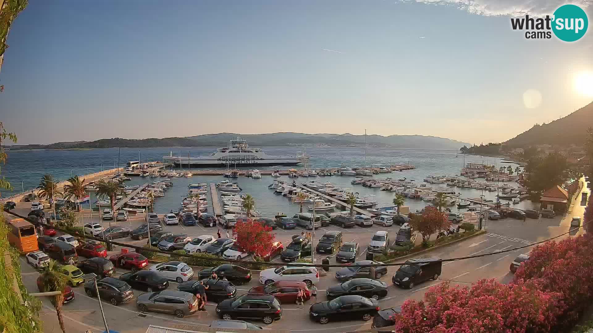 Webcam Orebić Riva – Ferry to Korčula Live