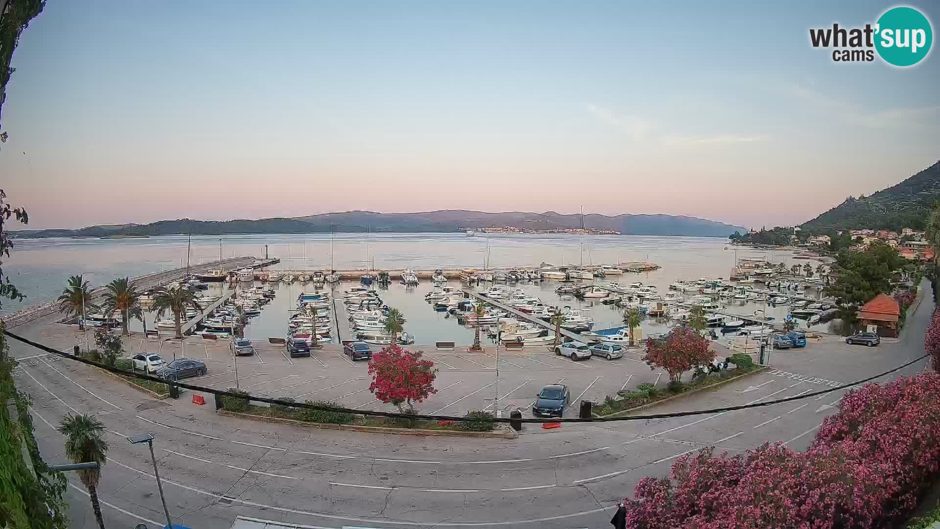 Spletna kamera Orebić Riva – Trajekt za Korčulo v živo
