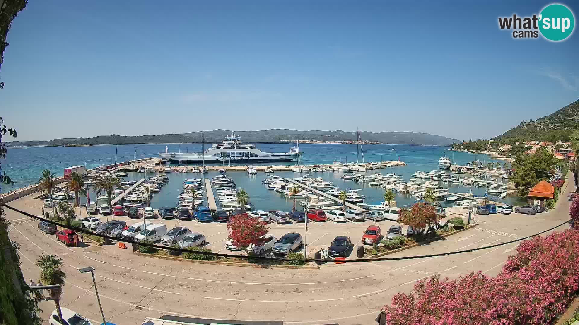 Spletna kamera Orebić Riva – Trajekt za Korčulo v živo