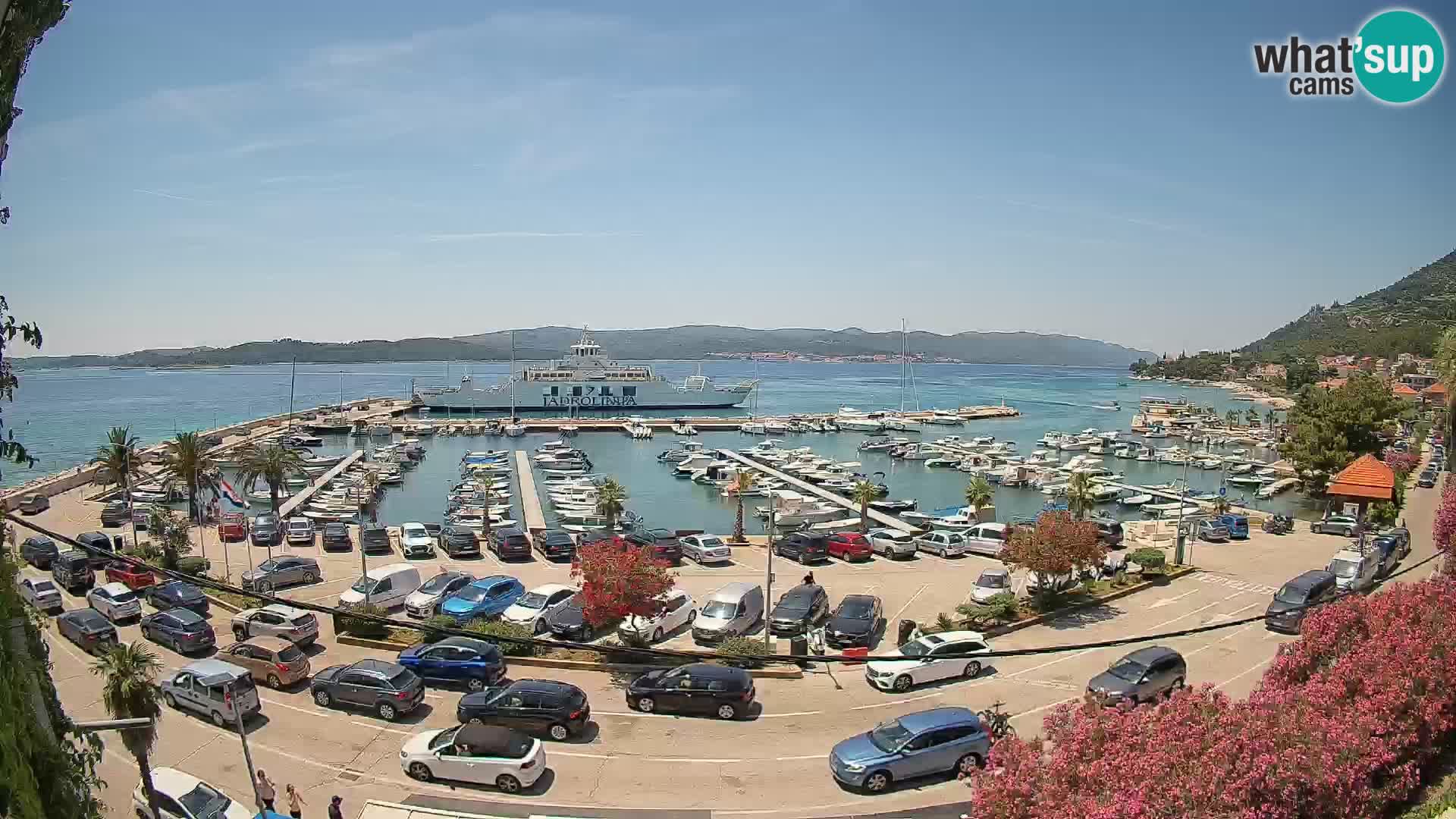 Web kamera Orebić Riva – Trajekt za Korčulu uživo