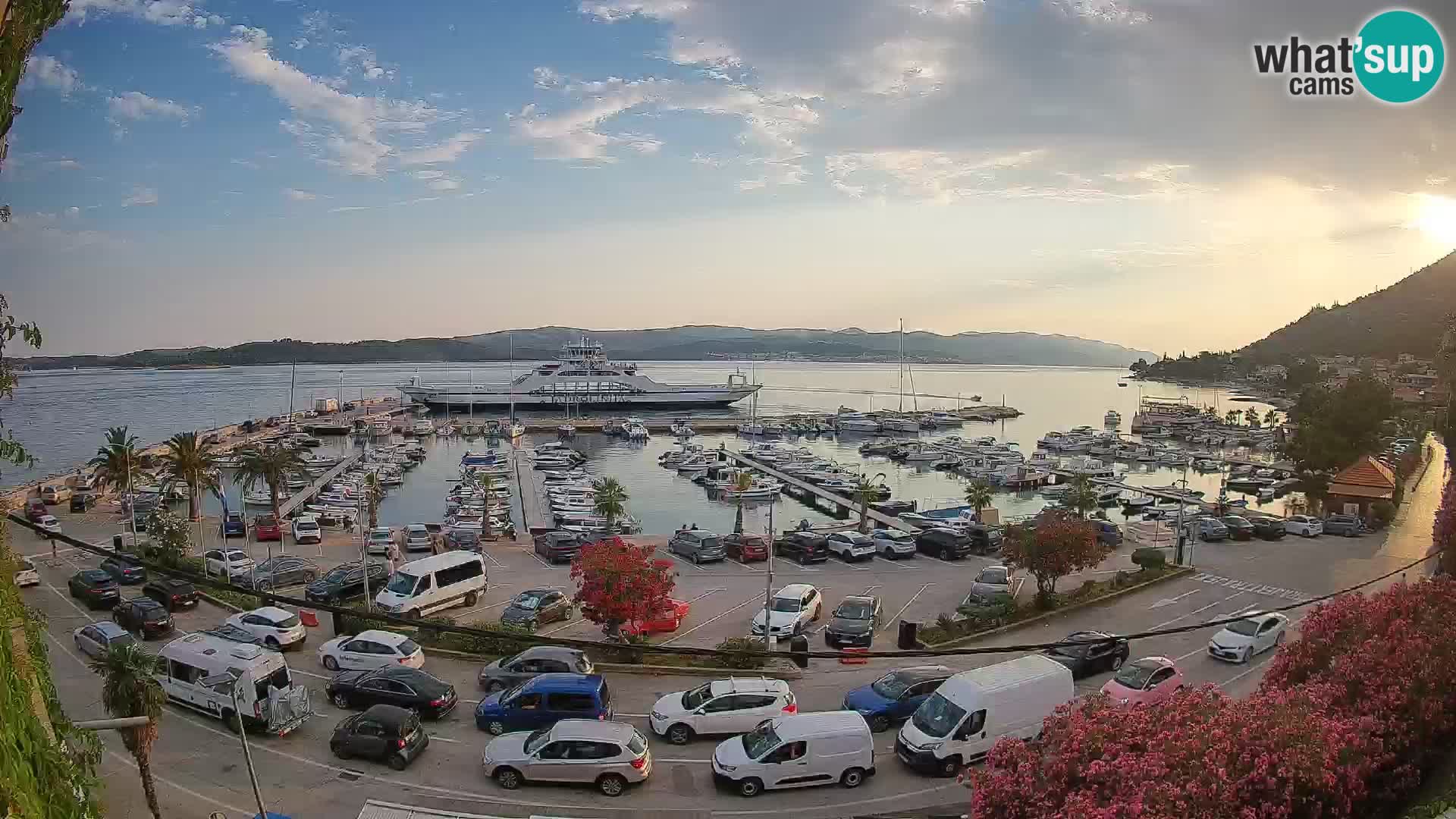 Webcam Orebić Uferpromenade – Fähre nach Korčula Live