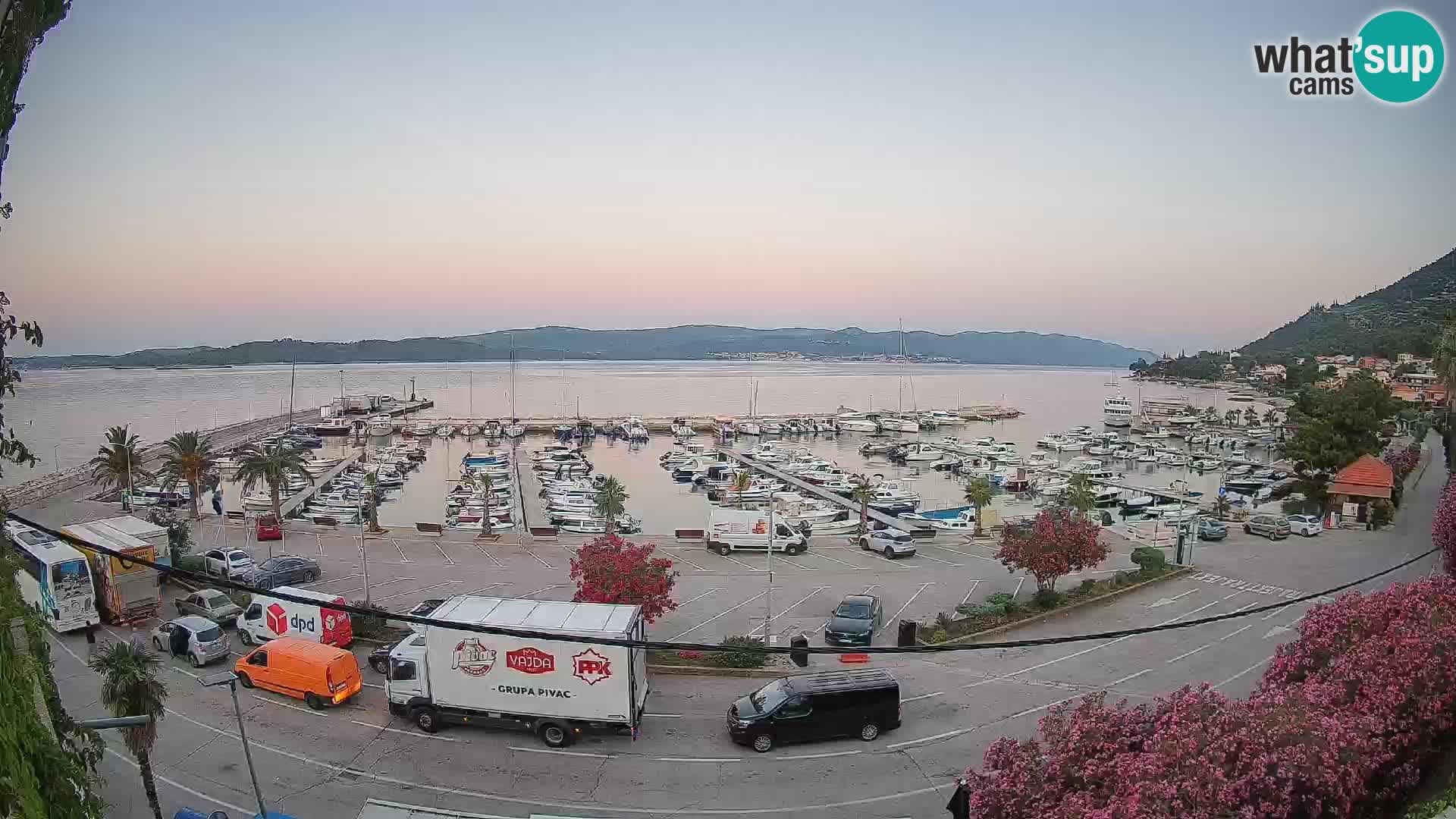 Webcam Orebić Uferpromenade – Fähre nach Korčula Live