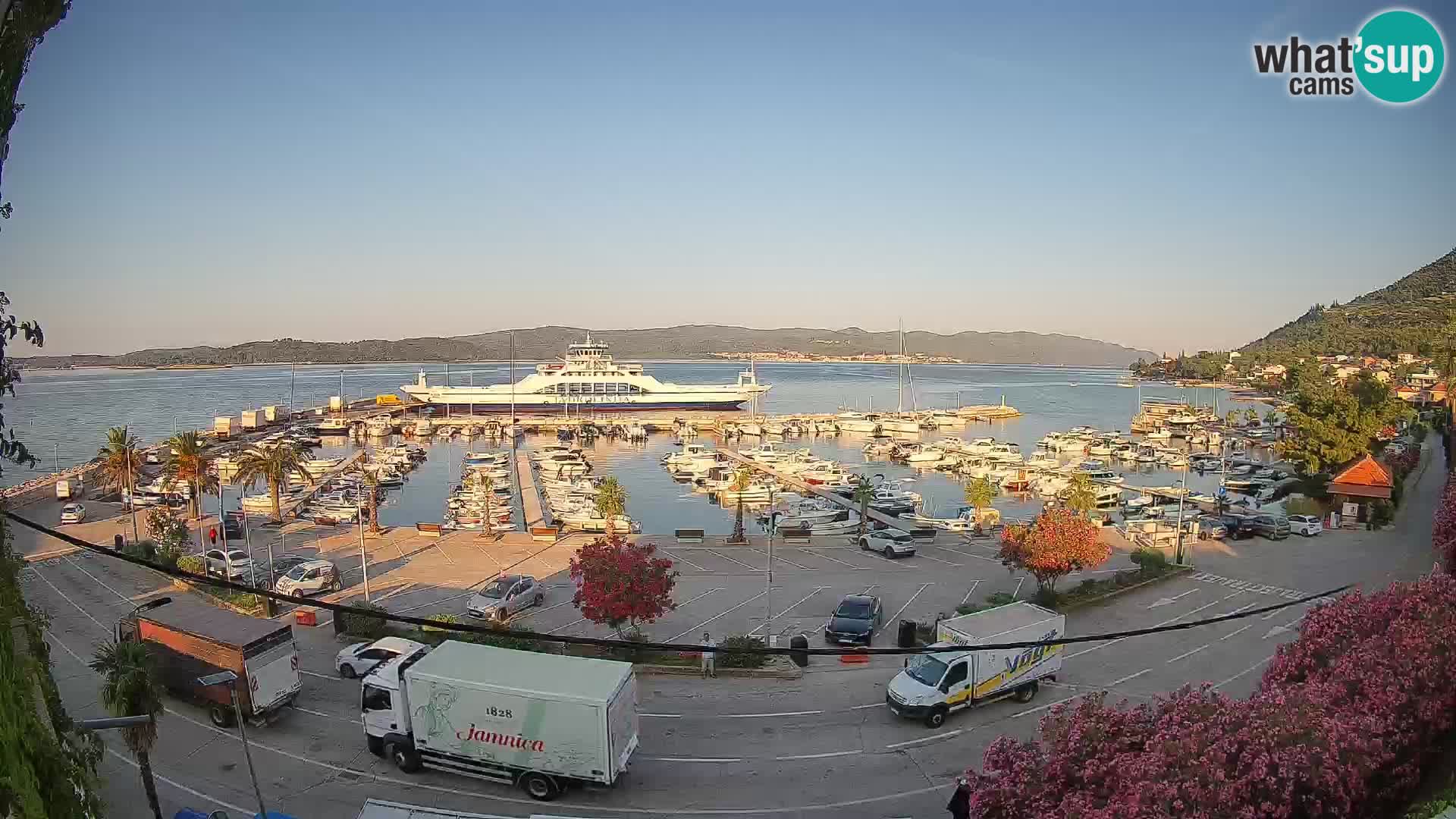 Webcam Orebić Uferpromenade – Fähre nach Korčula Live