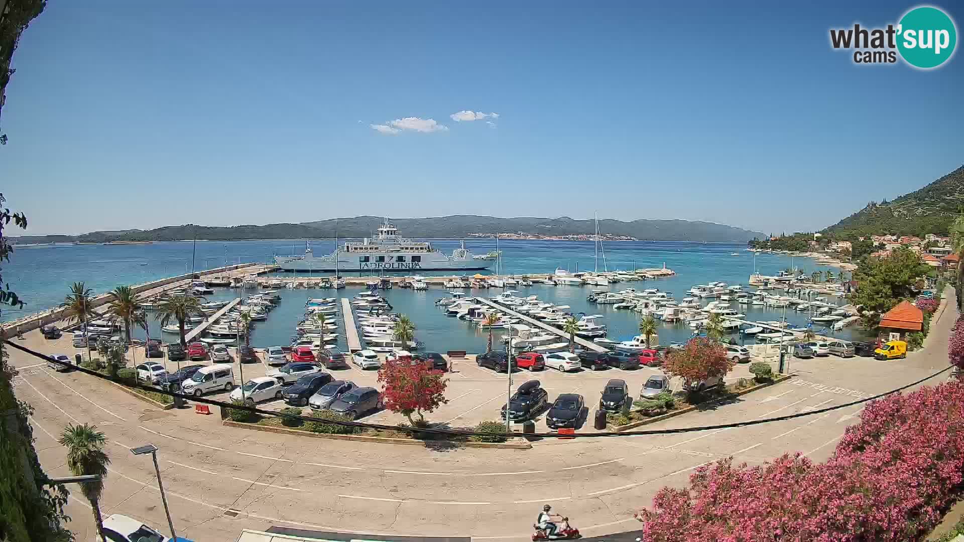 Webcam Orebić Riva – Ferry to Korčula Live