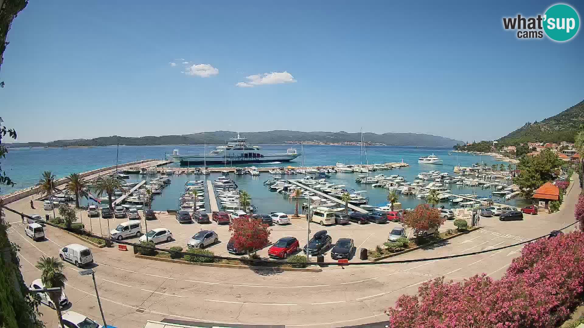 Webcam Orebić Riva – Ferry vers Korčula en direct