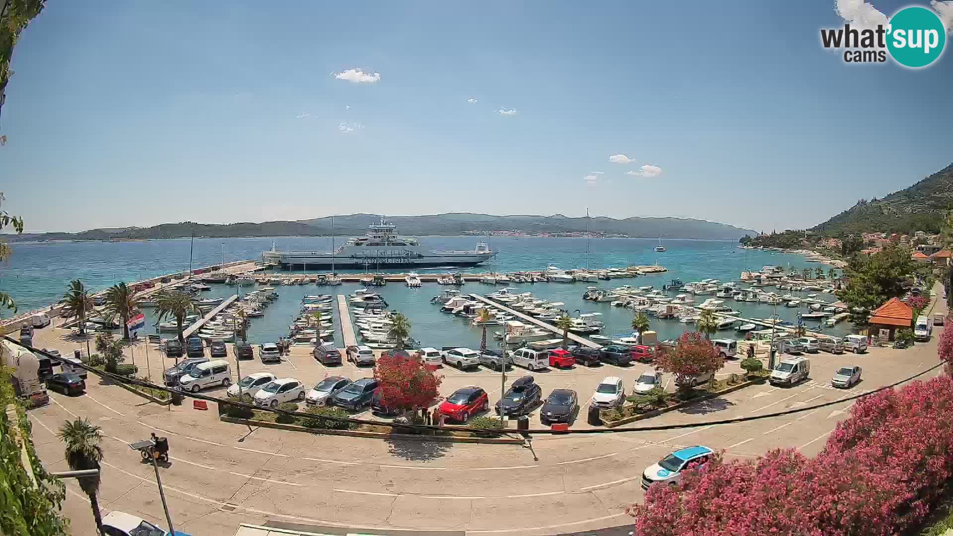 Webcam Orebić Riva – Ferry a Korčula en vivo