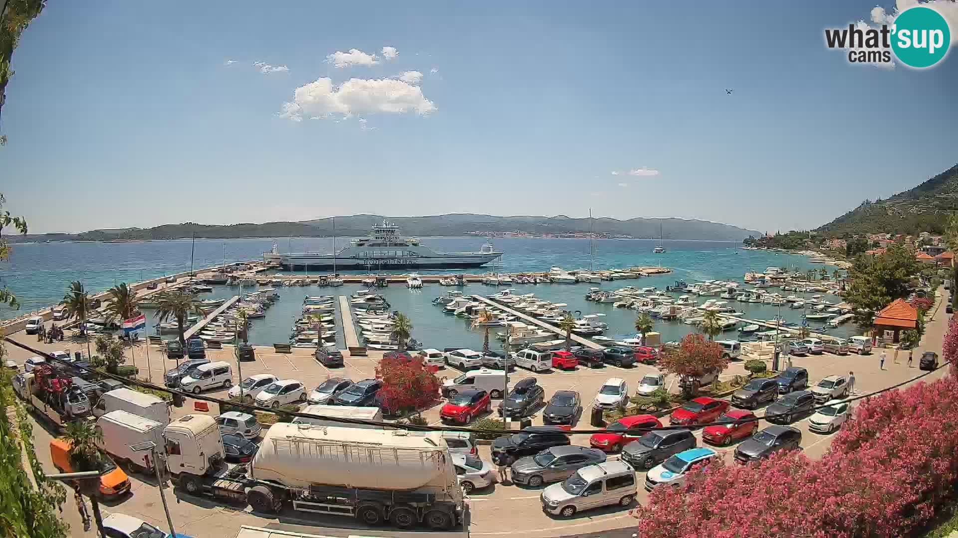 Webcam Orebić Riva – Ferry to Korčula Live