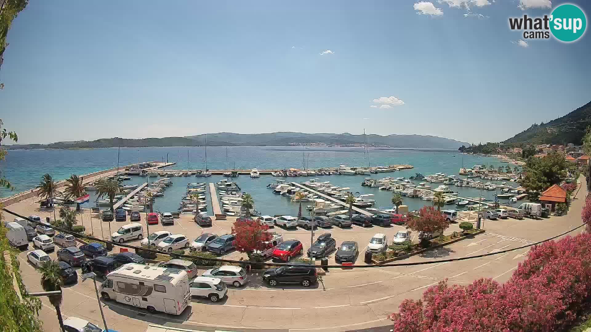Webcam Orebić Riva – Ferry a Korčula en vivo