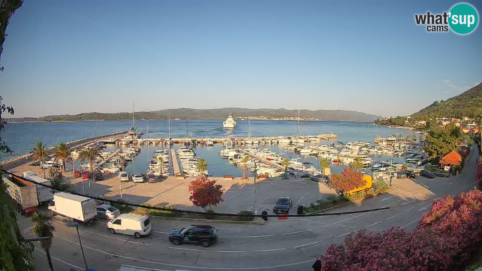 Spletna kamera Orebić Riva – Trajekt za Korčulo v živo
