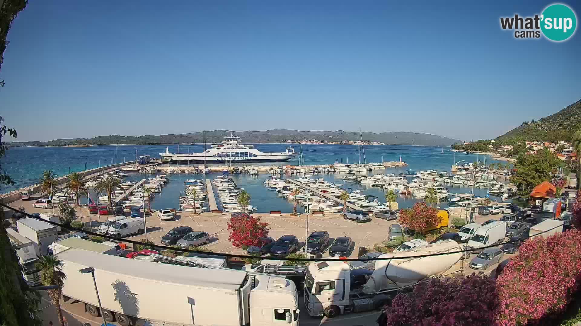 Webcam Orebić Riva – Ferry a Korčula en vivo