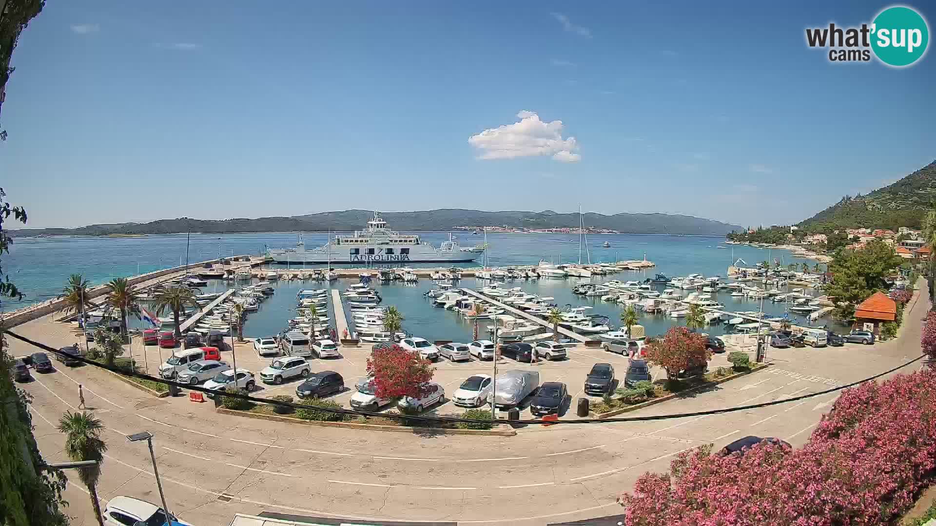Web kamera Orebić Riva – Trajekt za Korčulu uživo