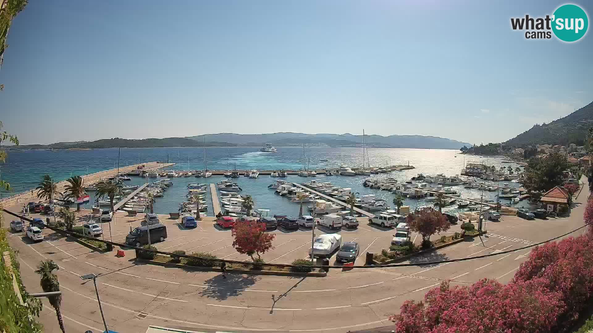 Webcam Orebić Riva – Ferry to Korčula Live