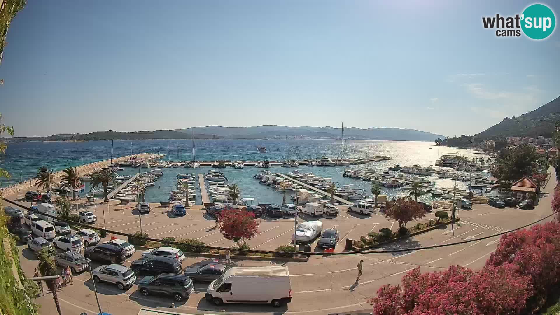 Spletna kamera Orebić Riva – Trajekt za Korčulo v živo