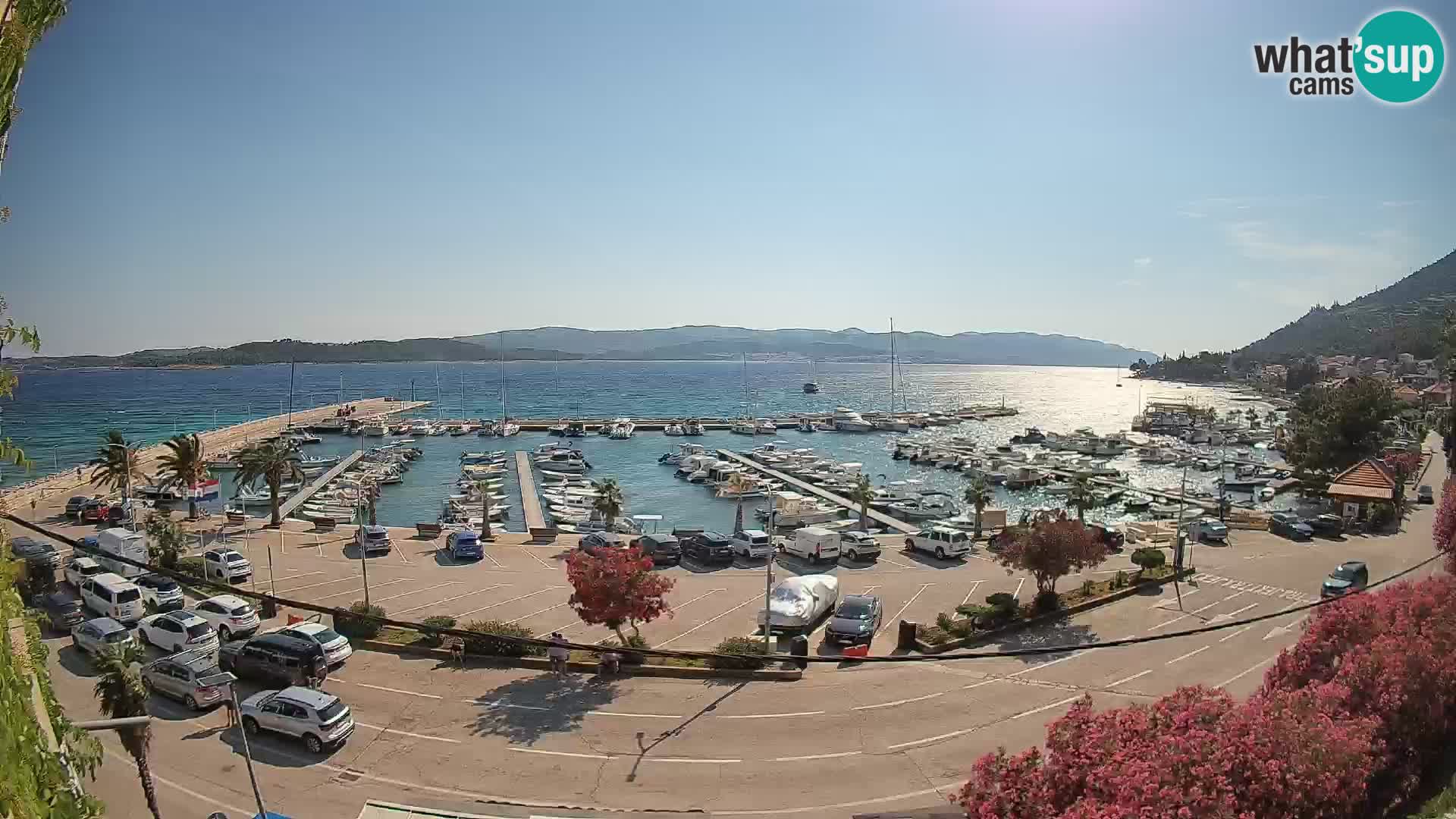 Spletna kamera Orebić Riva – Trajekt za Korčulo v živo