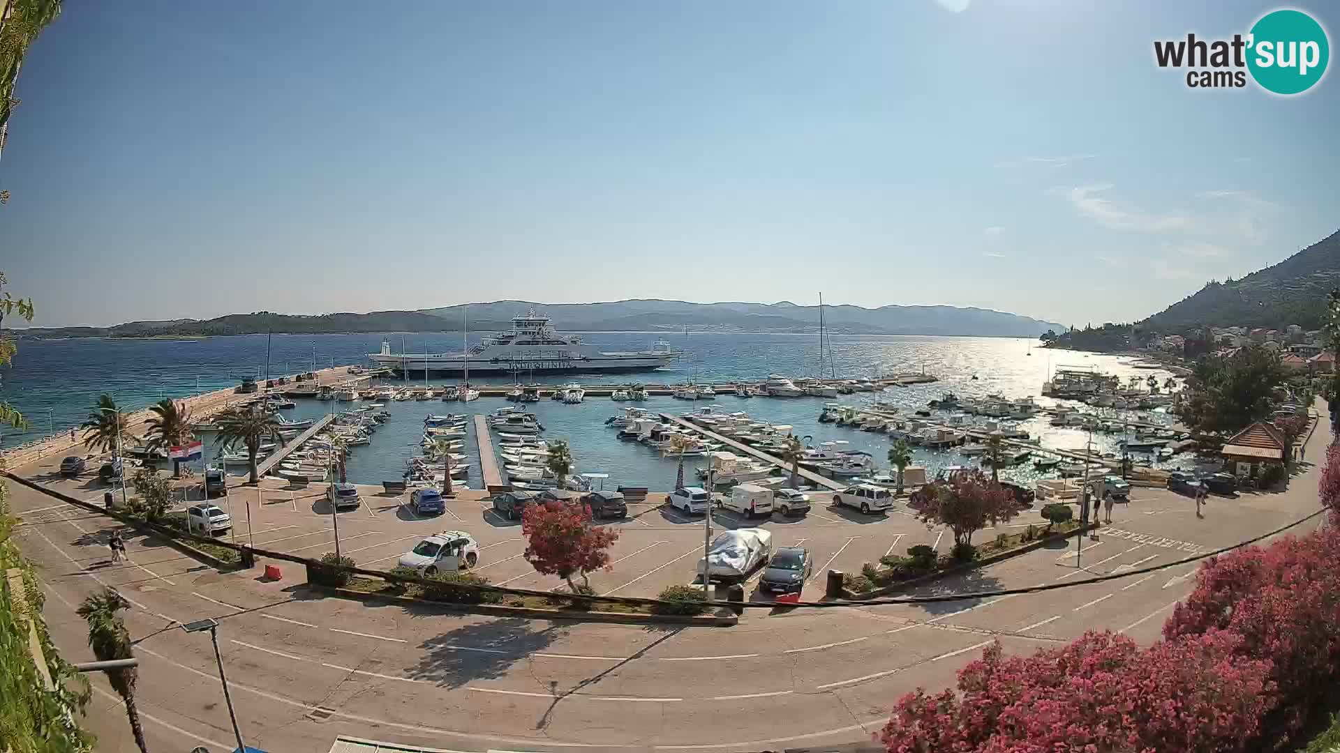 Webcam Orebić Riva – Ferry vers Korčula en direct