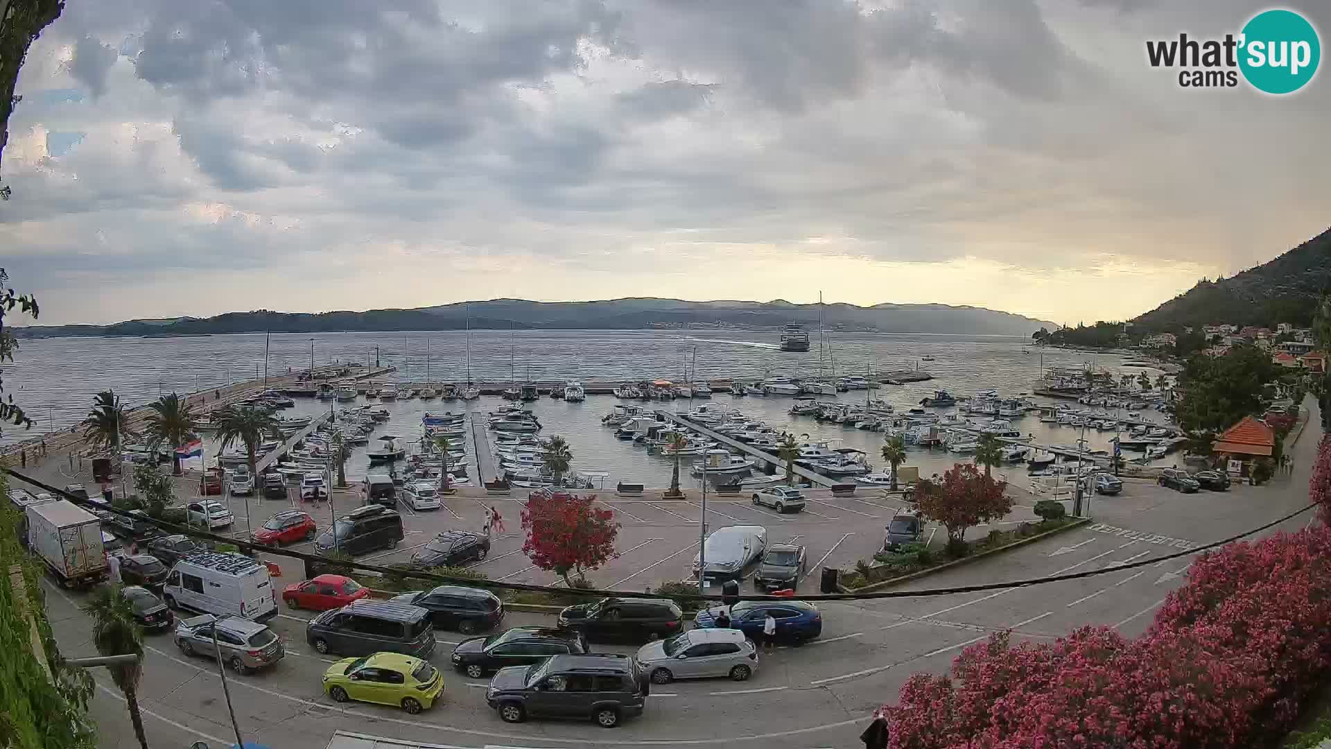 Spletna kamera Orebić Riva – Trajekt za Korčulo v živo