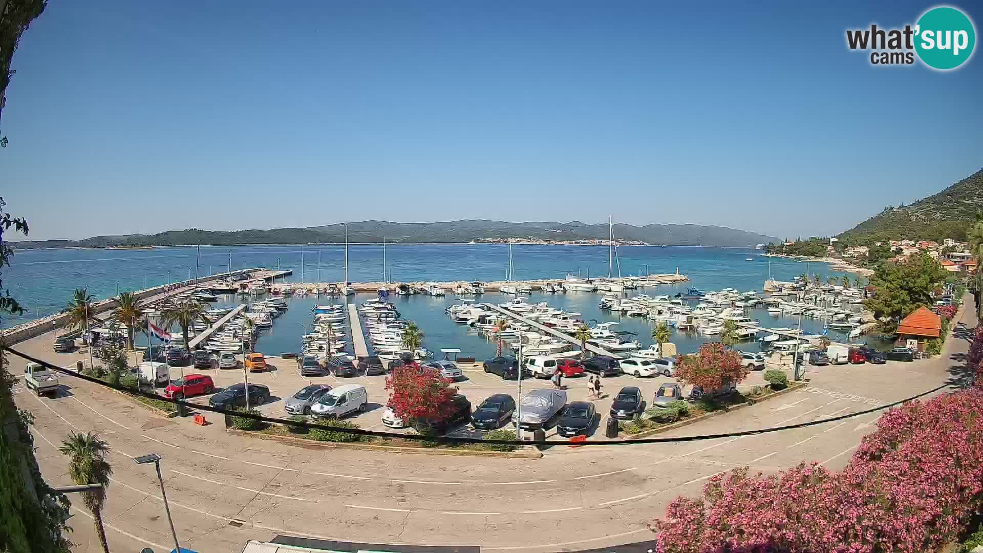 Spletna kamera Orebić Riva – Trajekt za Korčulo v živo