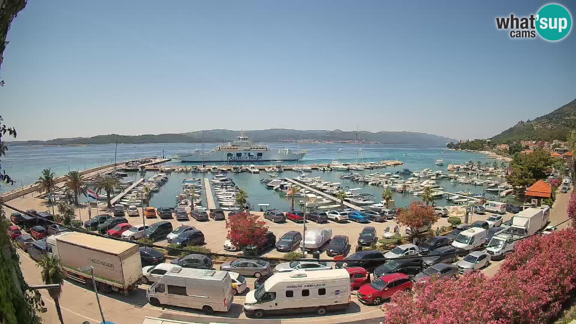 Webcam Orebić Riva – Ferry vers Korčula en direct