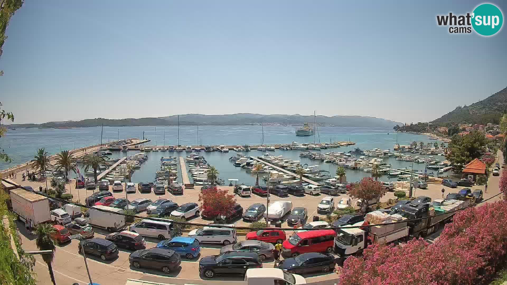 Webcam Orebić Riva – Ferry a Korčula en vivo