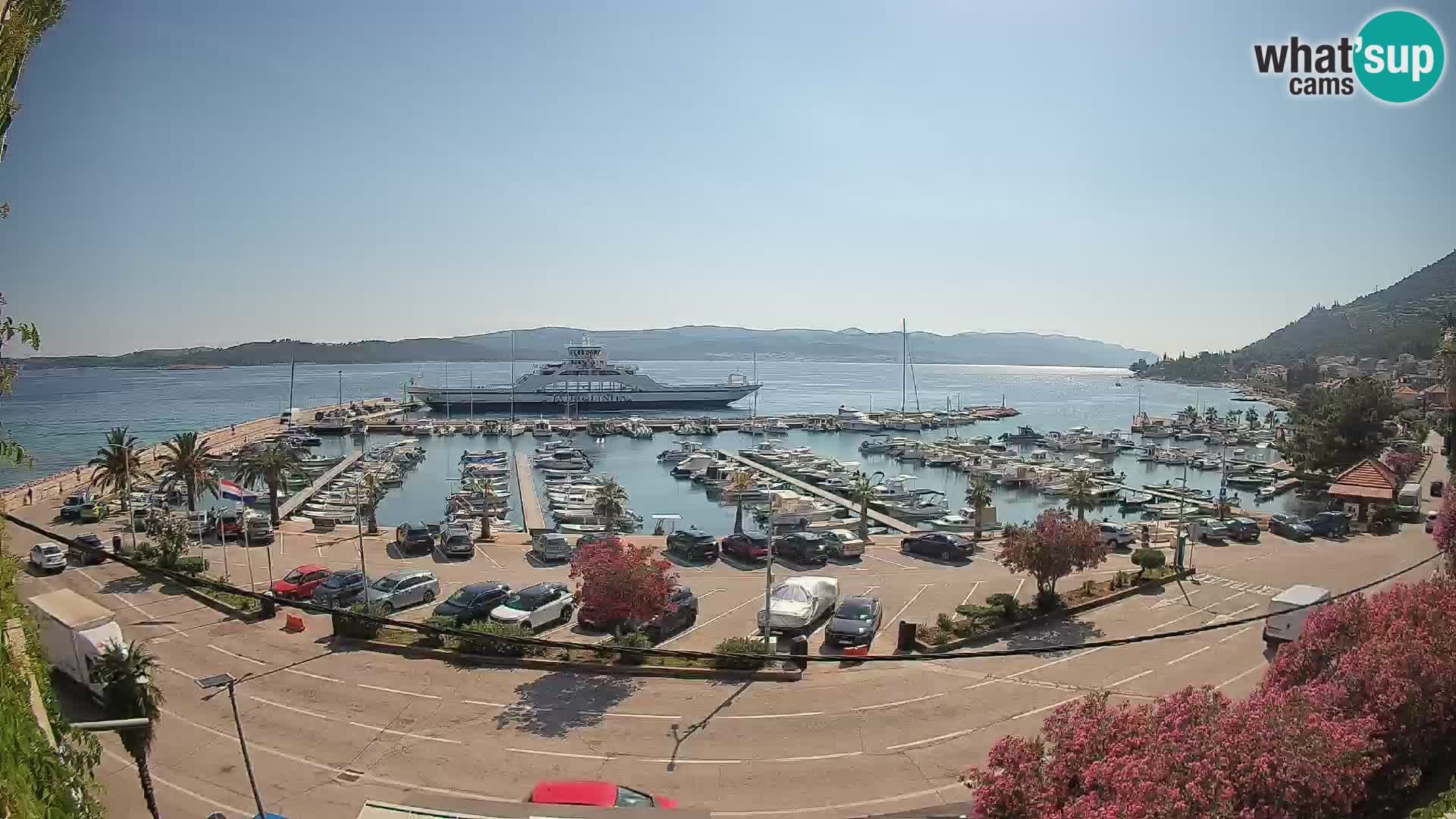 Webcam Orebić Riva – Ferry a Korčula en vivo