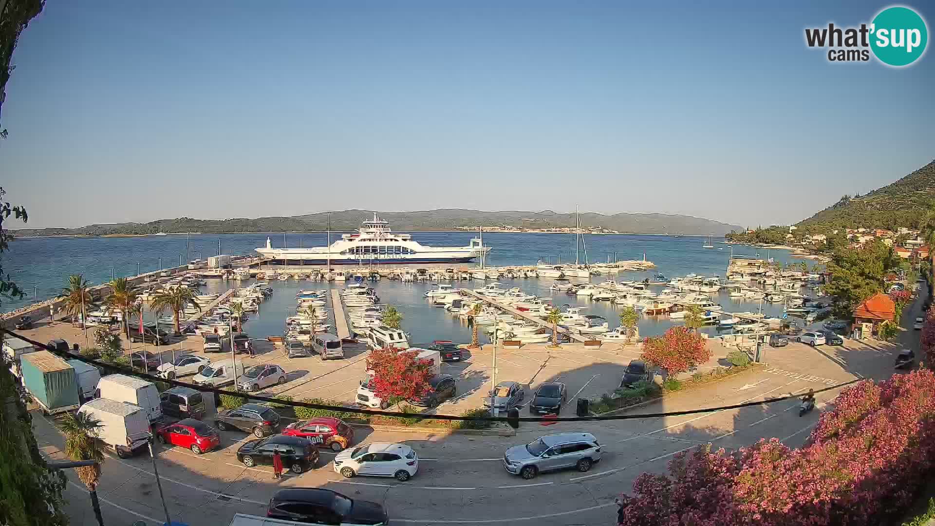 Webcam Orebić Riva – Ferry a Korčula en vivo
