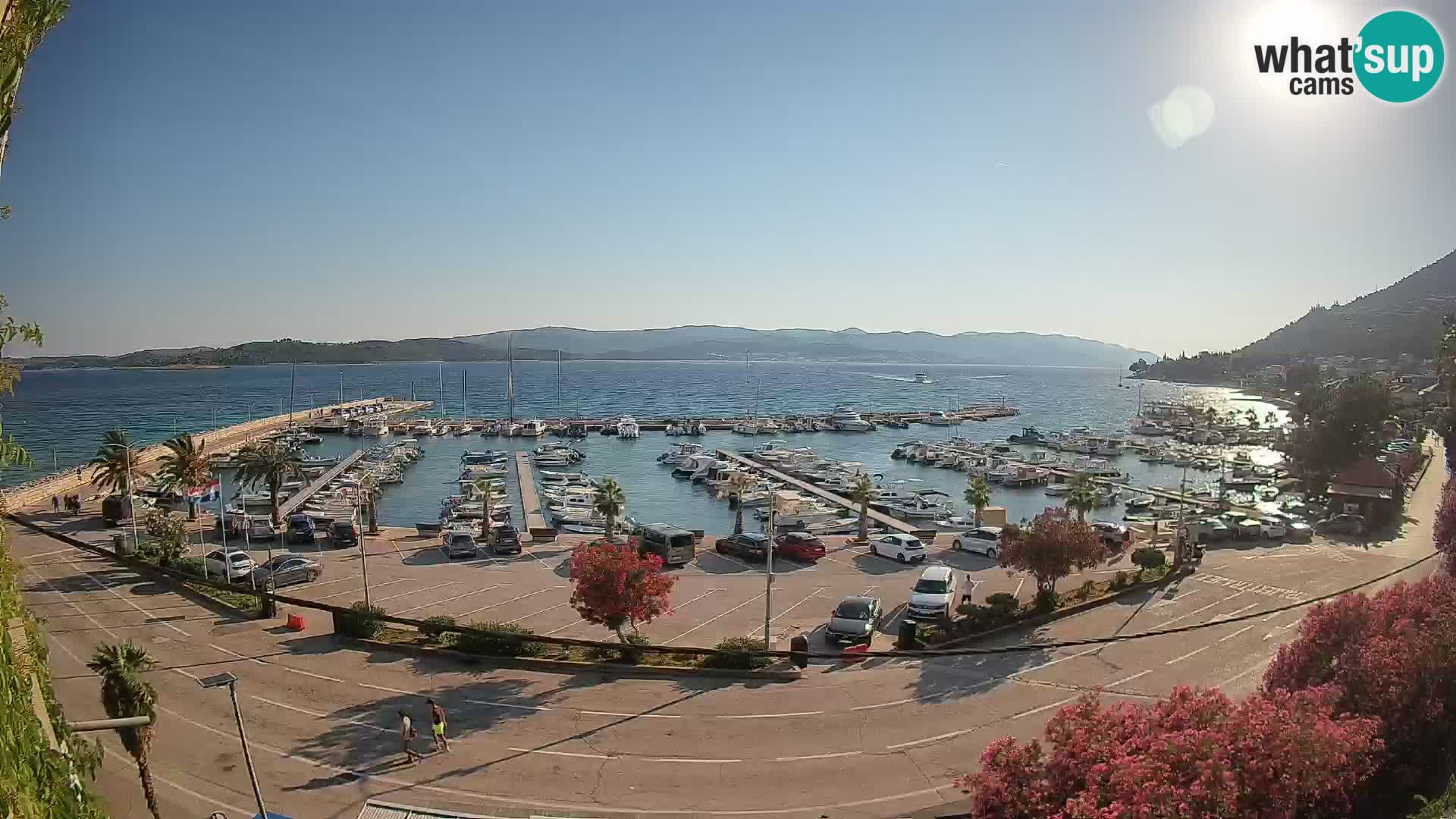 Spletna kamera Orebić Riva – Trajekt za Korčulo v živo