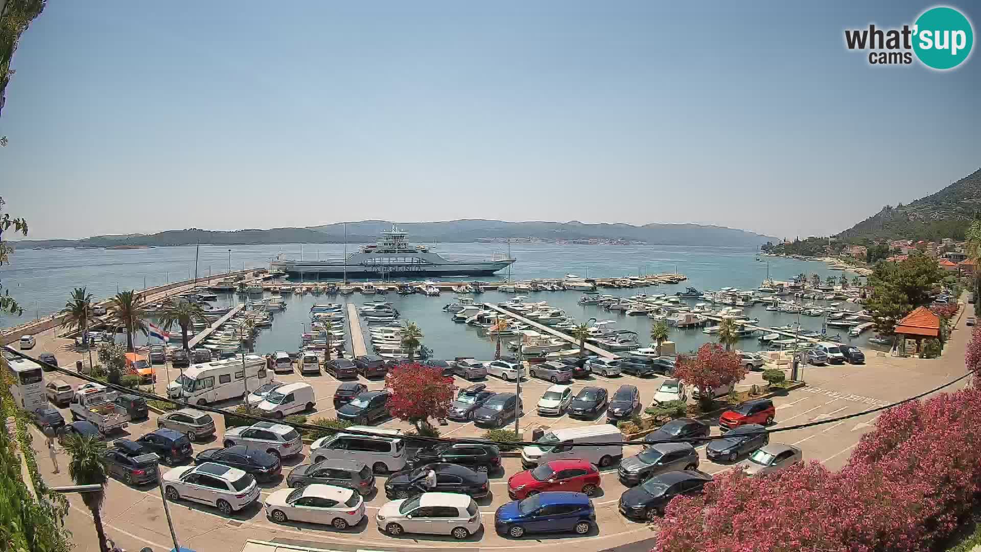 Webcam Orebić Riva – Ferry to Korčula Live