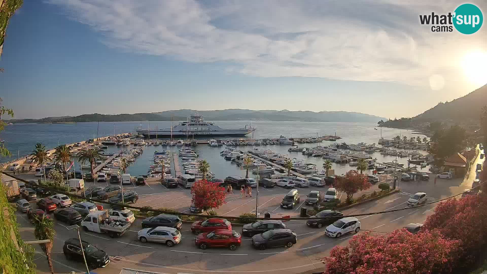 Webcam Orebić Riva – Ferry to Korčula Live