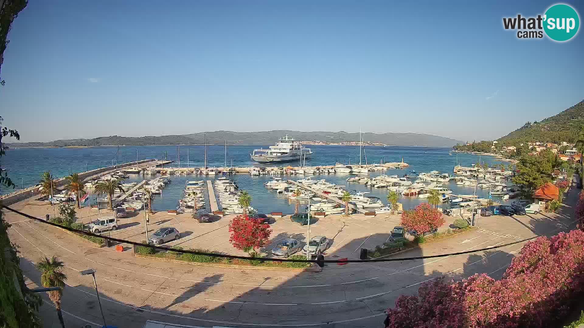 Webcam Orebić Riva – Ferry a Korčula en vivo