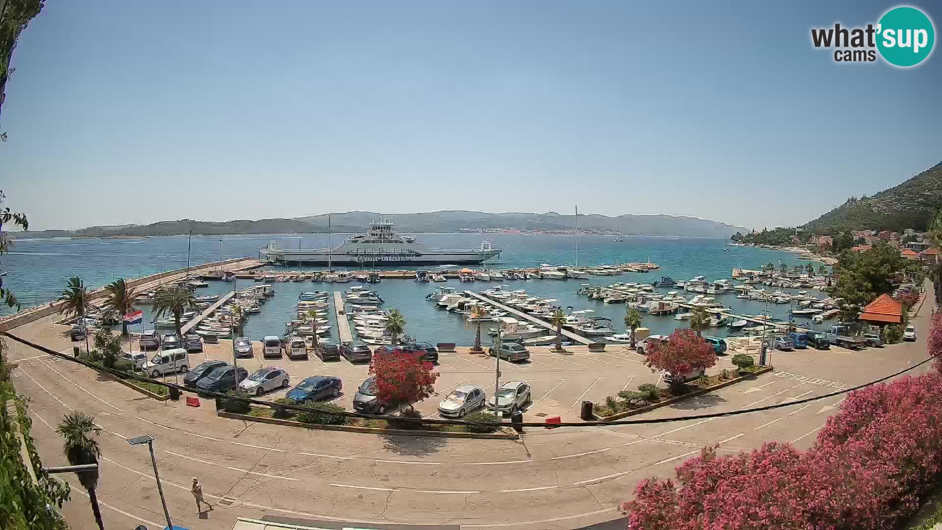 Webcam Orebić Riva – Ferry a Korčula en vivo