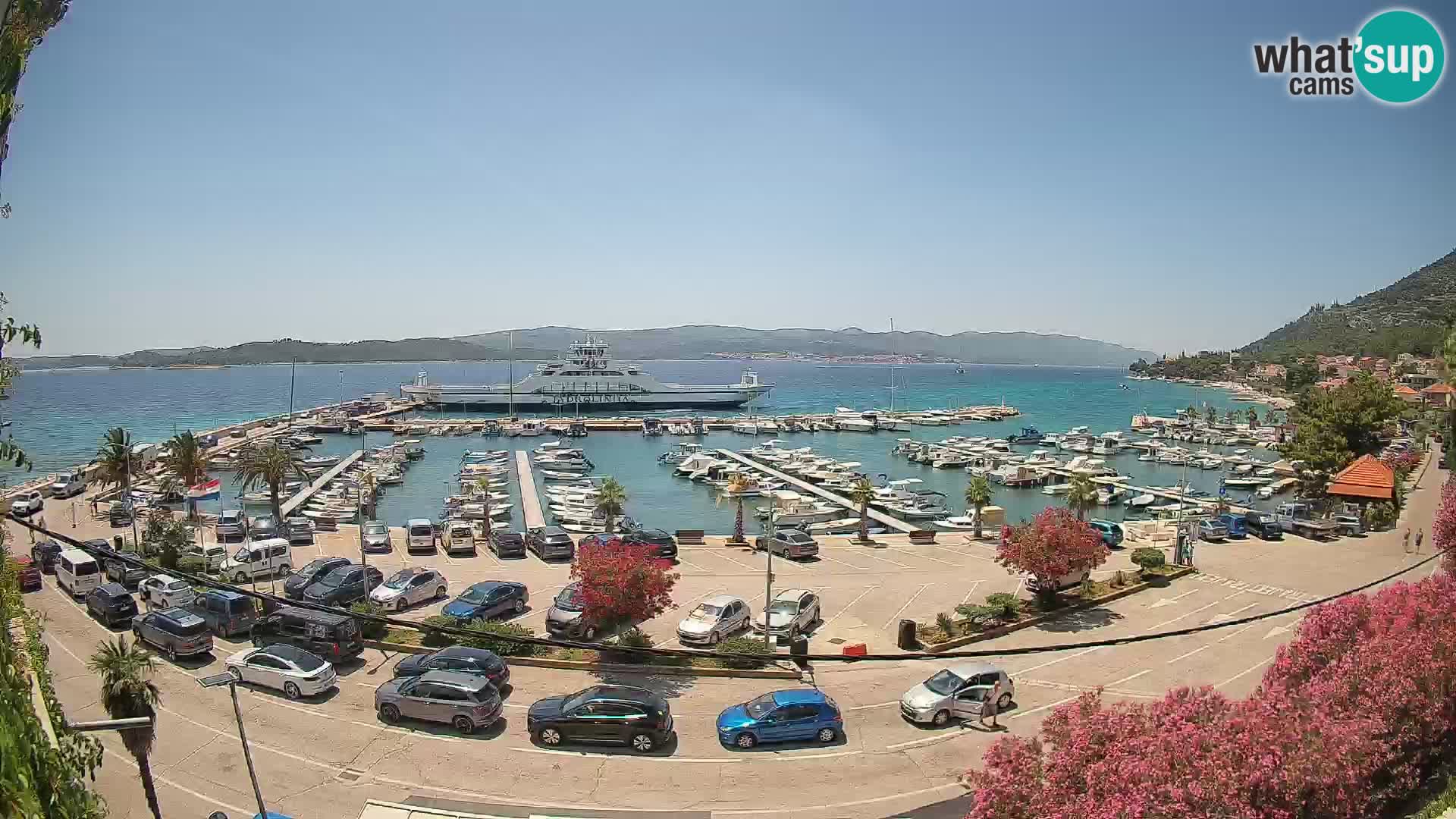 Webcam Orebić Riva – Ferry to Korčula Live