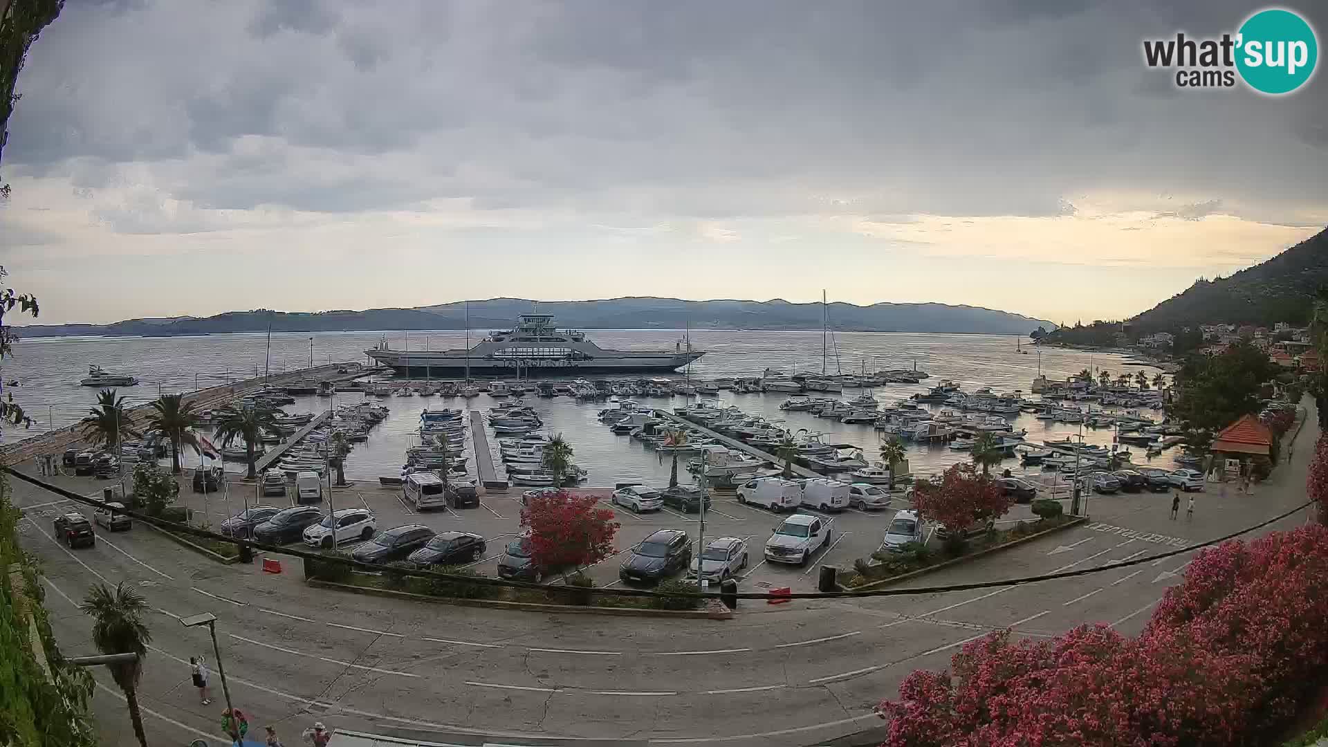 Webcam Orebić Riva – Ferry a Korčula en vivo