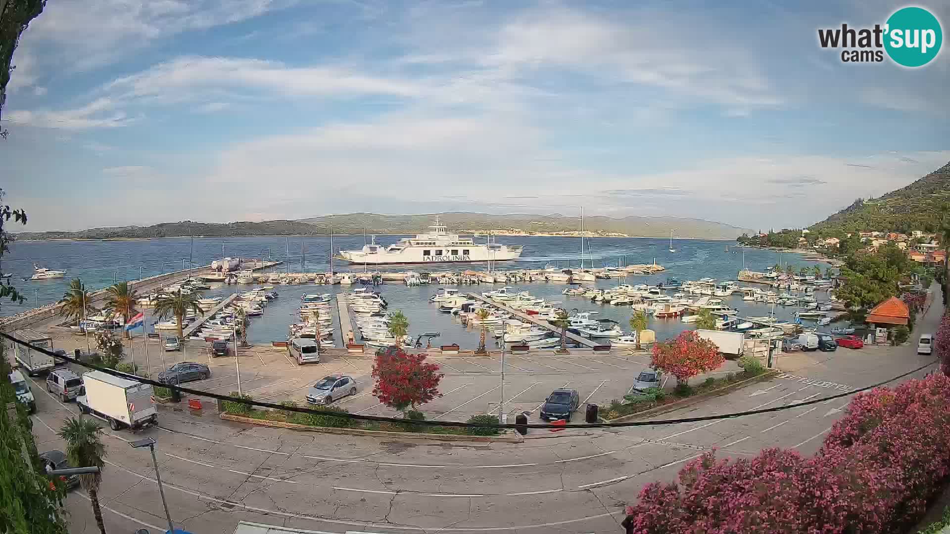 Spletna kamera Orebić Riva – Trajekt za Korčulo v živo