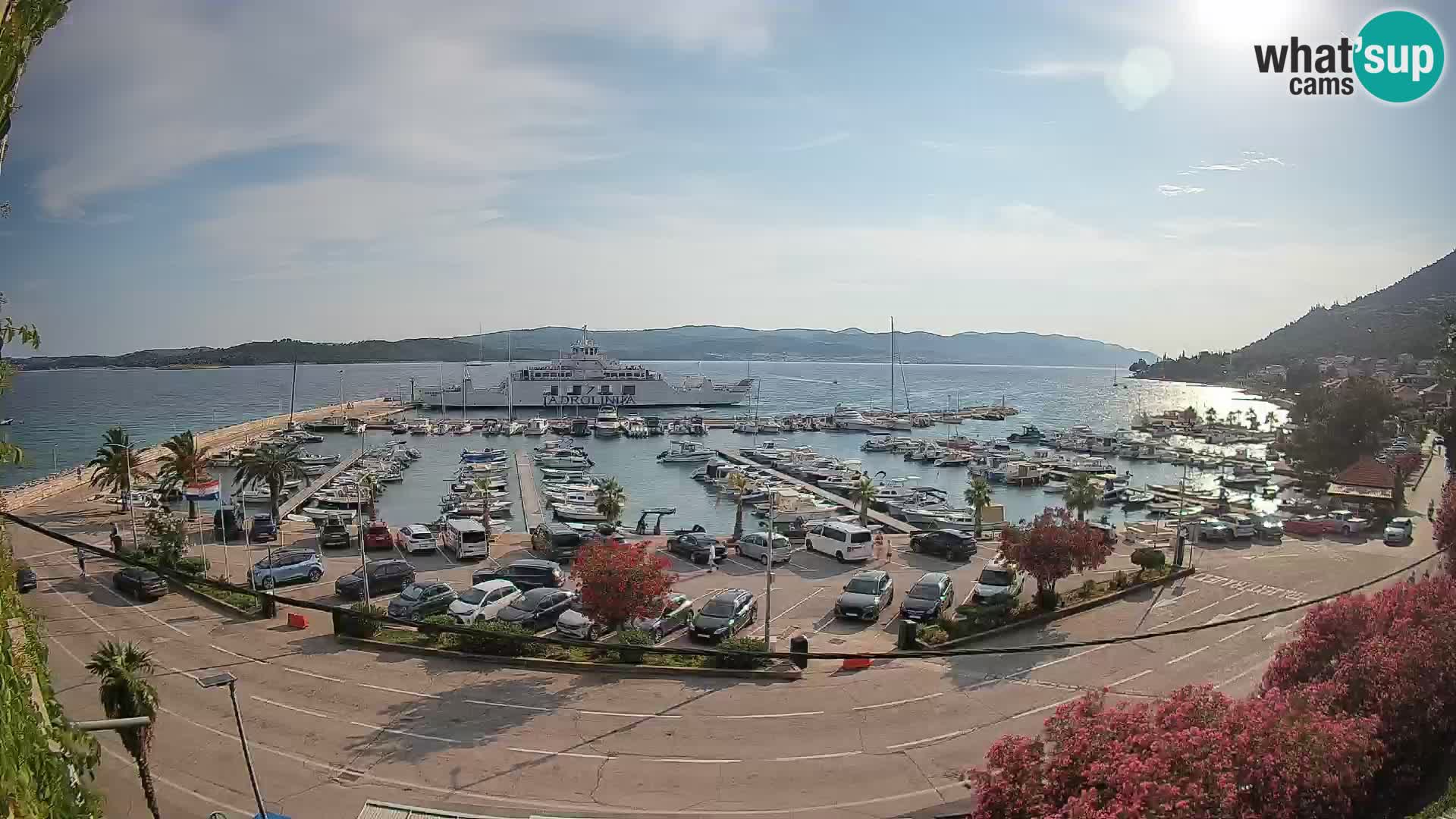 Webcam Orebić Riva – Ferry to Korčula Live