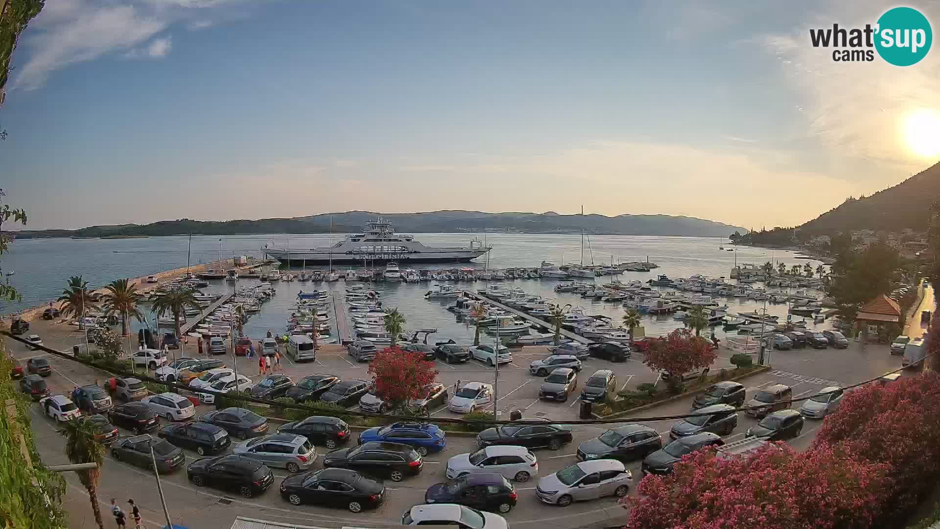 Spletna kamera Orebić Riva – Trajekt za Korčulo v živo